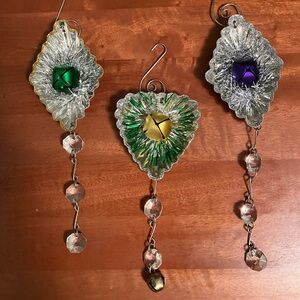 Vintage metal tin ornaments